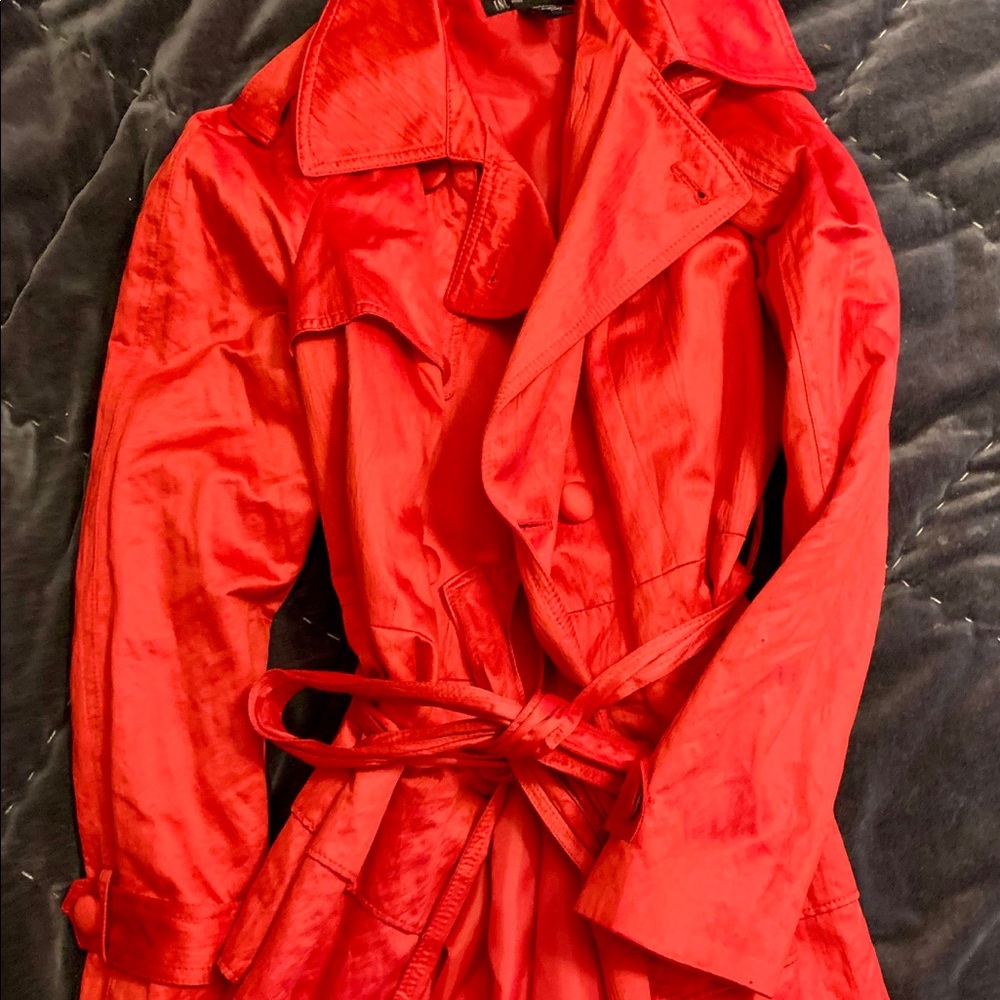 Satin trench coat